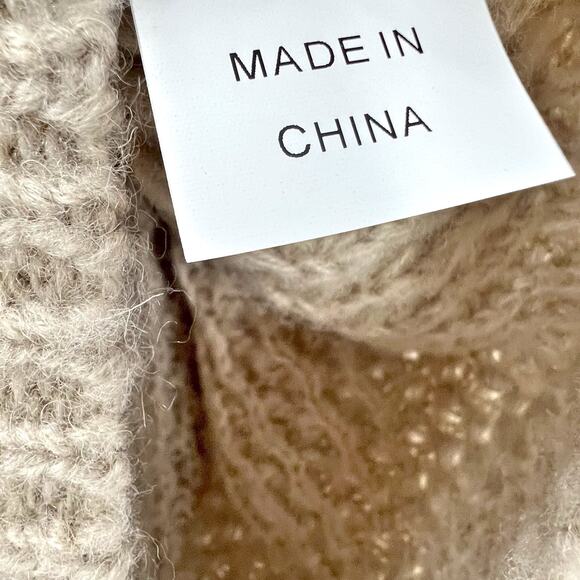 Linda Richards Wool Blend Fur-Trimmed Knit Poncho Raccoon Fur Collar NWT - Picture 12 of 13